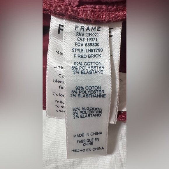 Frame Le High Straight Leg Fired Brick Jean Pant - Picture 9 of 10